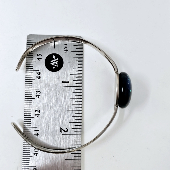 Dichroic Glass Sterling silver Bracelet - Picture 4 of 9